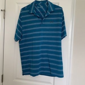 Under armor striped golf polo